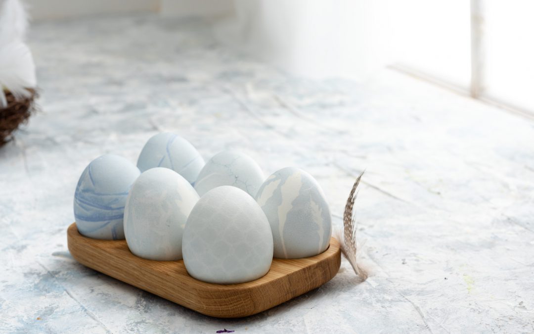Huevos de color azul claro