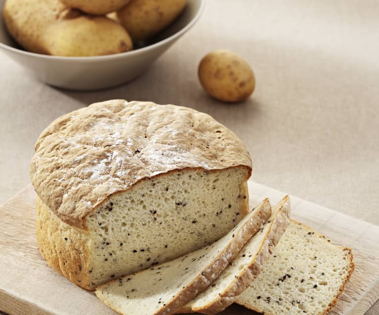 Bolla de pan de papa y sésamo negro (sin gluten)