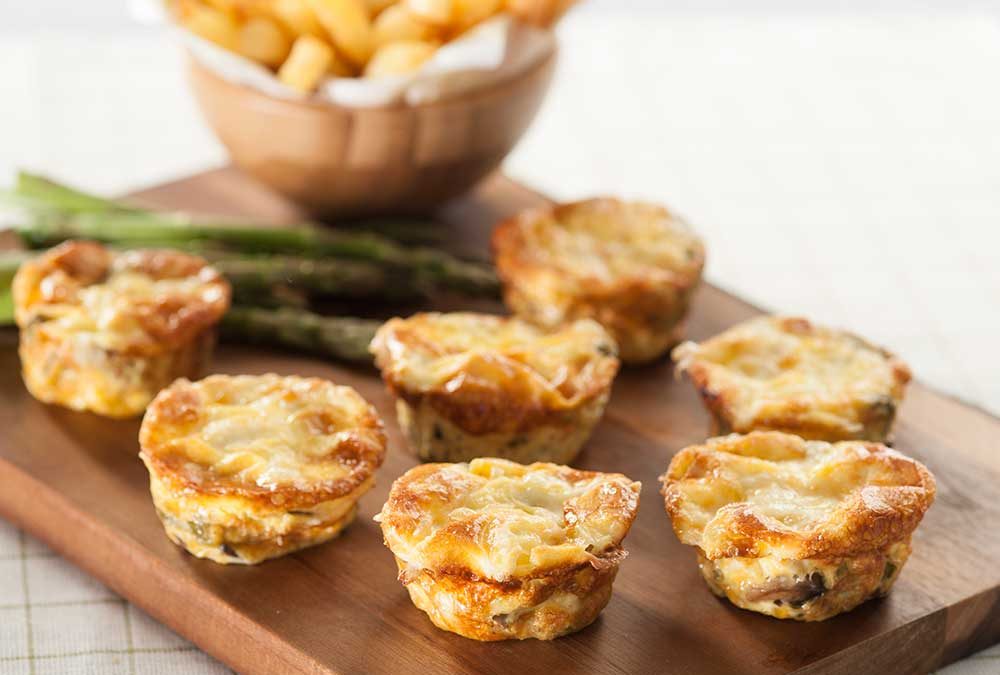 FRITTATA DE ESPÁRRAGOS Y CHAMPIÑONES