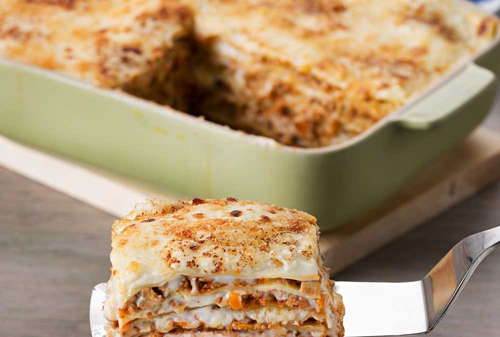 LASAÑA BOLOÑESA CON CHAMPIÑONES